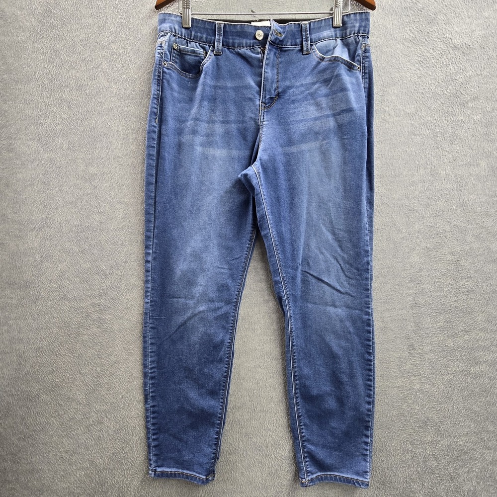 Curve Appeal‎ Women Jeans 12/31 Blue Denim High-Rise Skinny Slim 23" Inseam